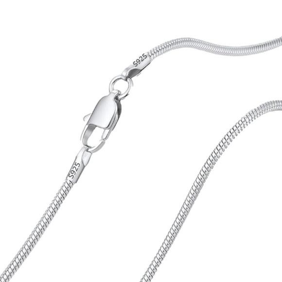 Classic Sterling Silver Snake Chain Necklace for Men with Lobster Claw Clasp NWT - Picture 2 of 3